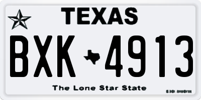 TX license plate BXK4913