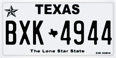 TX license plate BXK4944