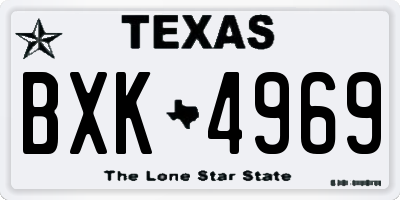 TX license plate BXK4969