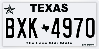 TX license plate BXK4970