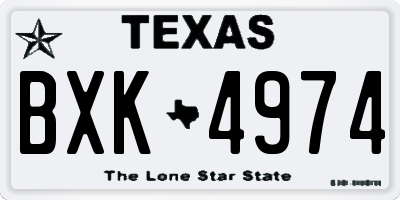 TX license plate BXK4974