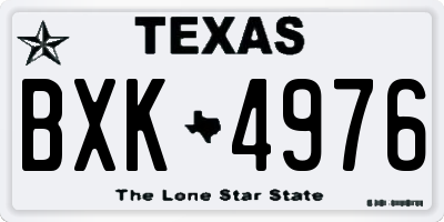 TX license plate BXK4976