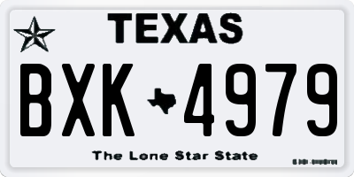 TX license plate BXK4979