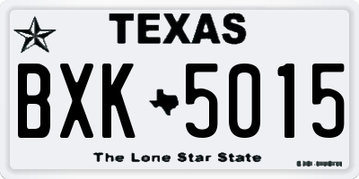 TX license plate BXK5015