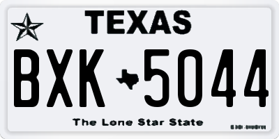 TX license plate BXK5044