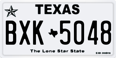 TX license plate BXK5048
