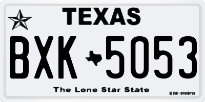 TX license plate BXK5053
