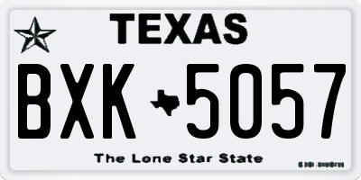 TX license plate BXK5057