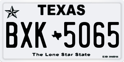 TX license plate BXK5065