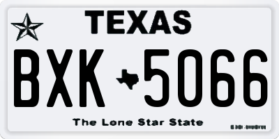 TX license plate BXK5066