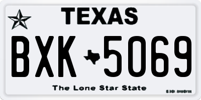 TX license plate BXK5069
