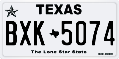 TX license plate BXK5074