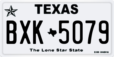 TX license plate BXK5079