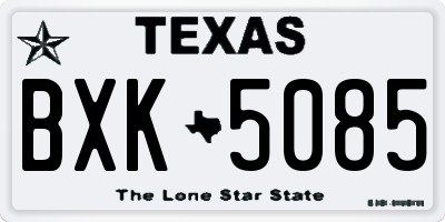 TX license plate BXK5085