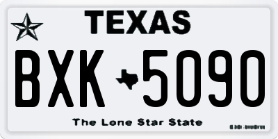 TX license plate BXK5090