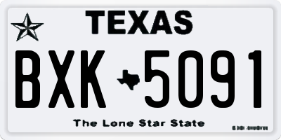 TX license plate BXK5091