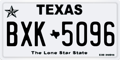 TX license plate BXK5096