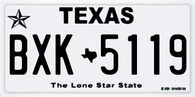 TX license plate BXK5119