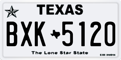 TX license plate BXK5120