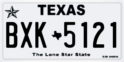 TX license plate BXK5121
