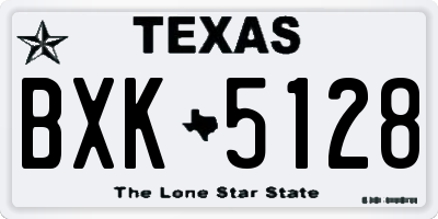 TX license plate BXK5128