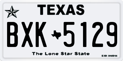 TX license plate BXK5129