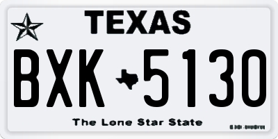 TX license plate BXK5130