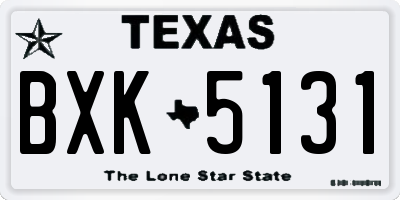 TX license plate BXK5131