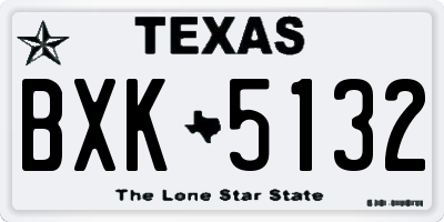 TX license plate BXK5132