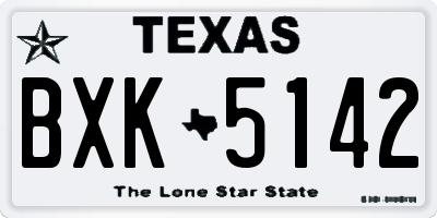 TX license plate BXK5142