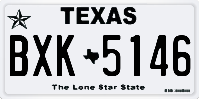 TX license plate BXK5146
