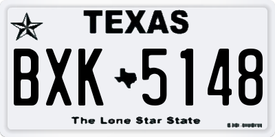 TX license plate BXK5148