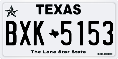 TX license plate BXK5153