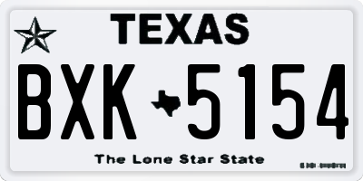 TX license plate BXK5154