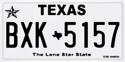TX license plate BXK5157