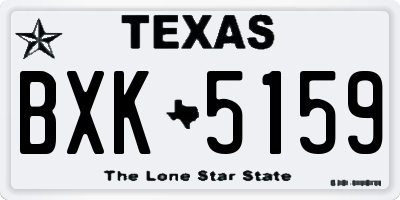 TX license plate BXK5159