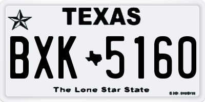 TX license plate BXK5160