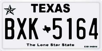 TX license plate BXK5164