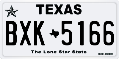 TX license plate BXK5166