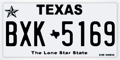 TX license plate BXK5169