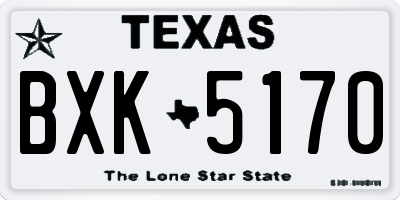 TX license plate BXK5170