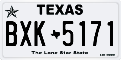 TX license plate BXK5171