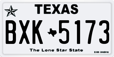 TX license plate BXK5173