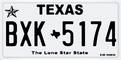 TX license plate BXK5174