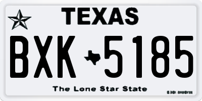 TX license plate BXK5185