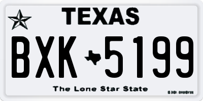 TX license plate BXK5199