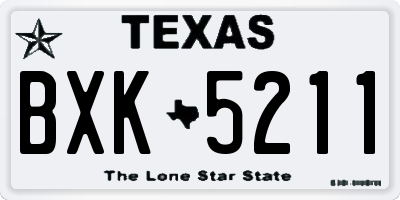 TX license plate BXK5211