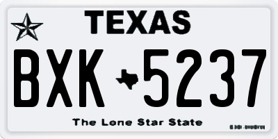 TX license plate BXK5237