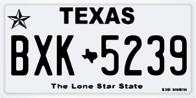 TX license plate BXK5239
