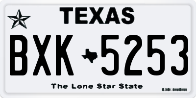 TX license plate BXK5253